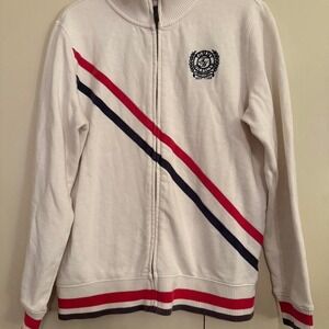 Tommy Hilfiger Retro Crest Zip-Up Track Jacket (2011) – White Red Navy